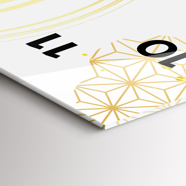 Reloj de vidrio vertical Patrón decorativo - espejomat.es