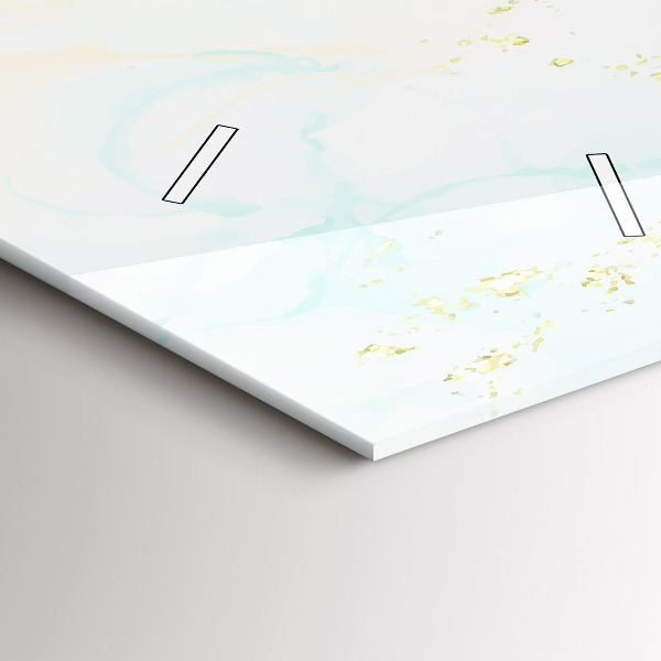 Reloj de cristal vertical Mármol acuarela - espejomat.es