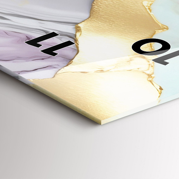 Reloj de vidrio vertical Patrón de mármol - espejomat.es