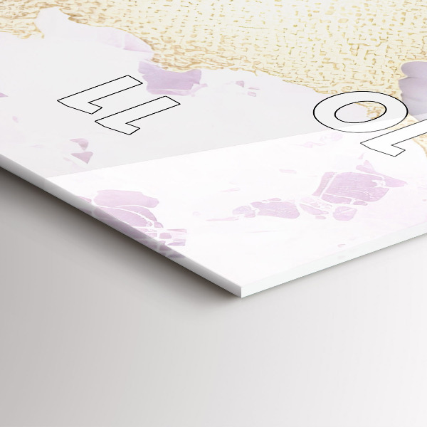 Reloj de cristal vertical Mármol pastel - espejomat.es