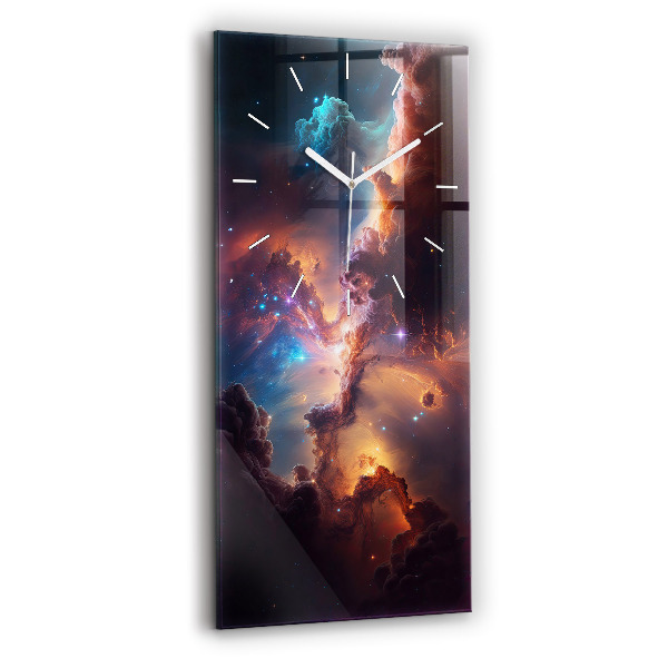 Reloj de vidrio vertical Mundo cósmico de estrellas - espejomat.es