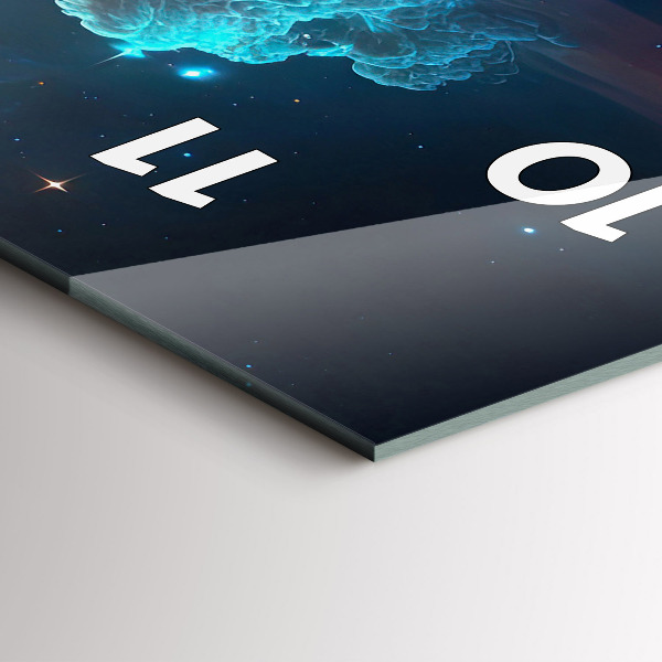 Reloj de vidrio vertical Mundo cósmico de estrellas - espejomat.es