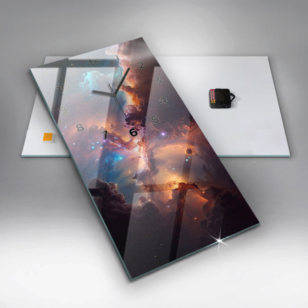 Reloj de vidrio vertical Mundo cósmico de estrellas - espejomat.es
