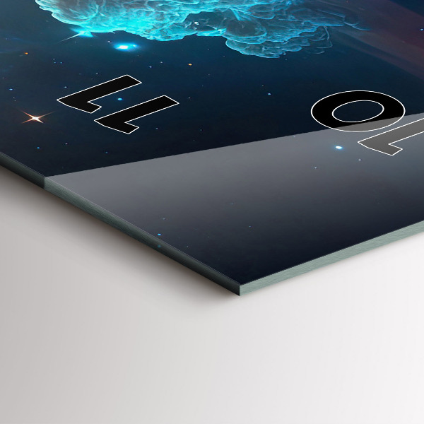 Reloj de vidrio vertical Mundo cósmico de estrellas - espejomat.es