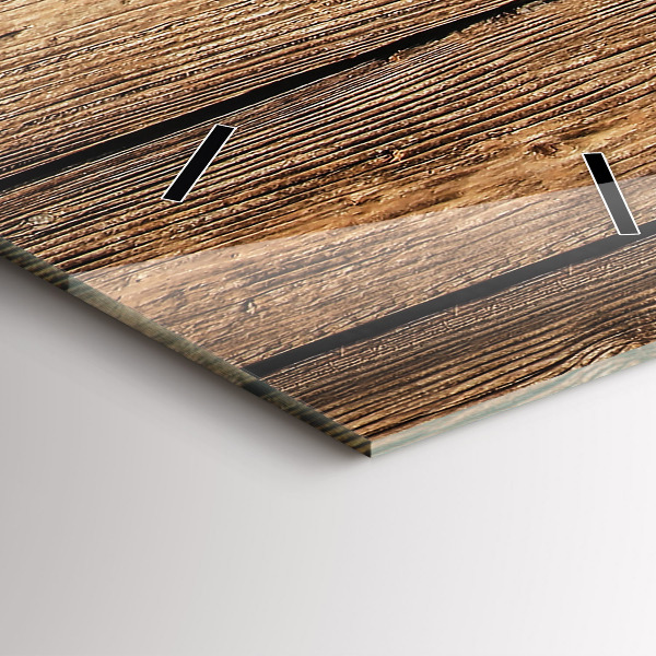 Reloj de vidrio vertical Tablas de madera - espejomat.es