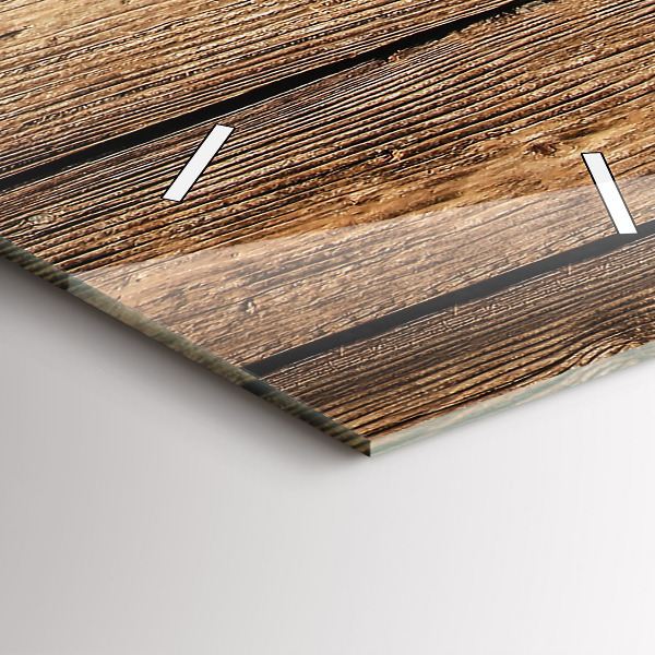 Reloj de vidrio vertical Tablas de madera - espejomat.es