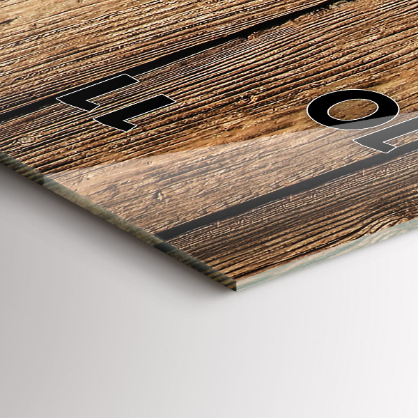 Reloj de vidrio vertical Tablas de madera - espejomat.es