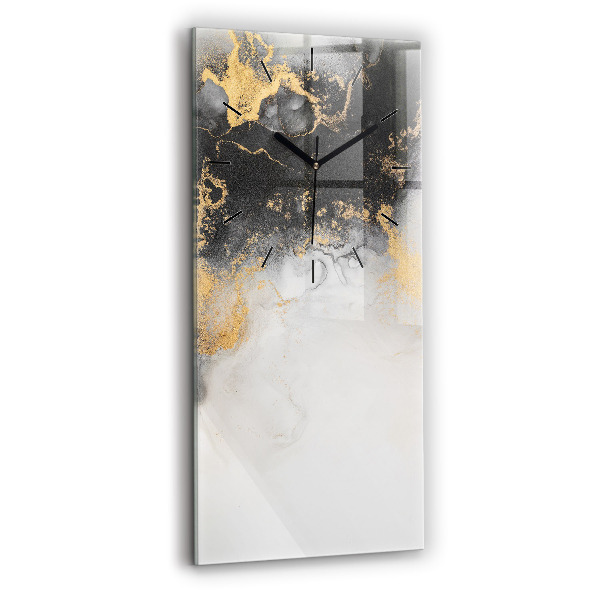Reloj de cristal vertical Mármol artístico - espejomat.es