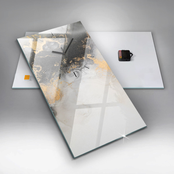 Reloj de cristal vertical Mármol artístico - espejomat.es
