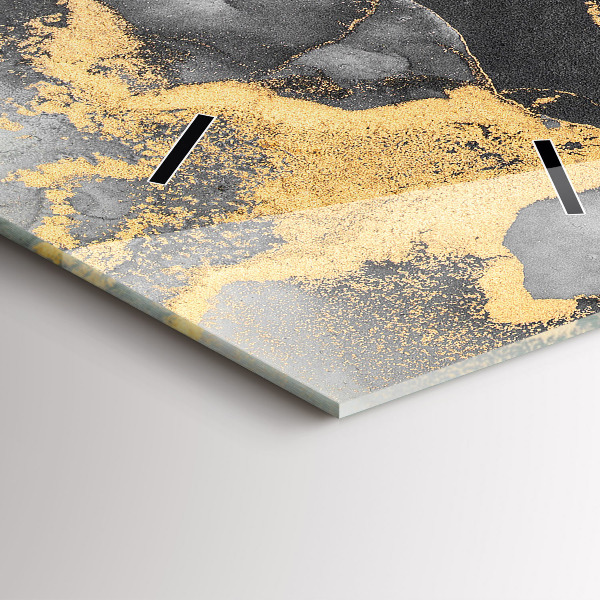 Reloj de cristal vertical Mármol artístico - espejomat.es