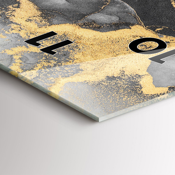 Reloj de cristal vertical Mármol artístico - espejomat.es