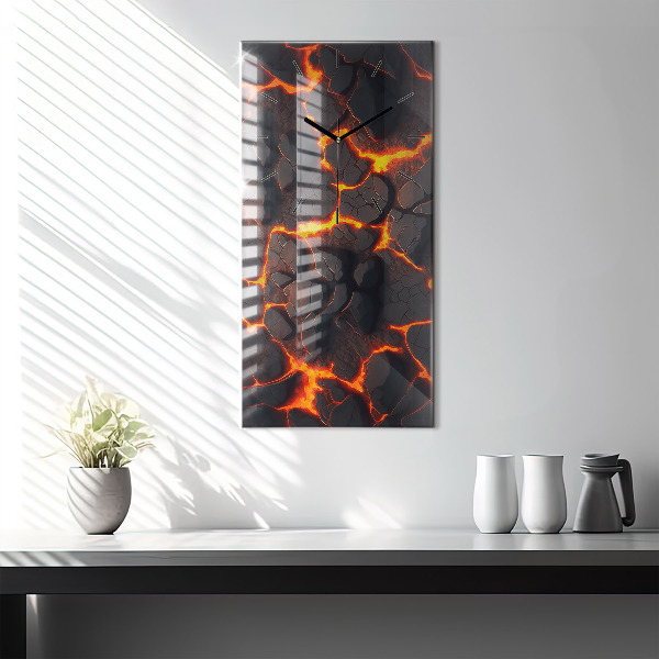 Reloj de vidrio vertical Volcán de lava - espejomat.es