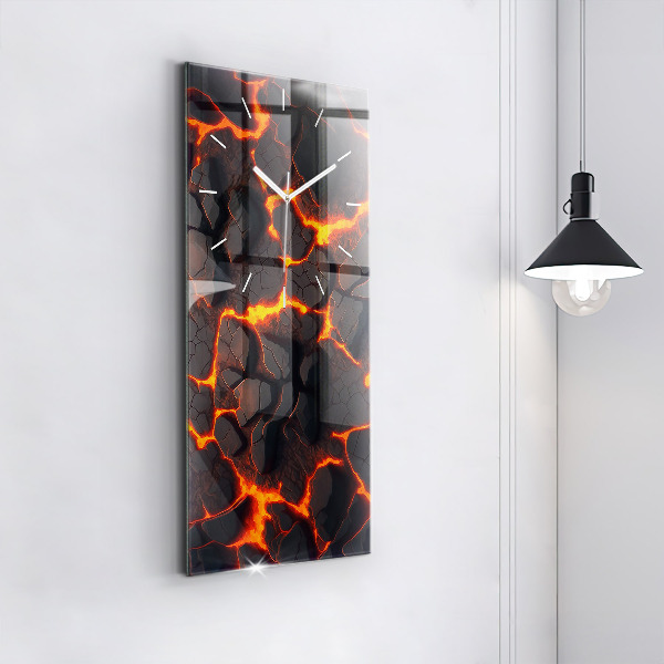 Reloj de vidrio vertical Volcán de lava - espejomat.es