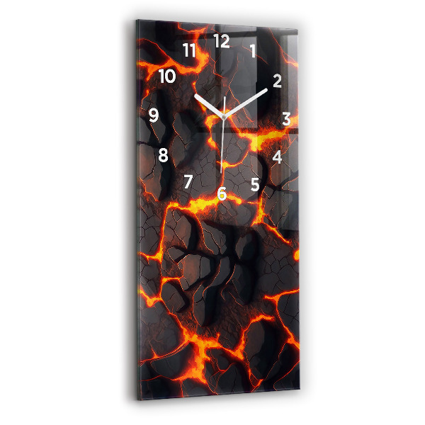 Reloj de vidrio vertical Volcán de lava - espejomat.es