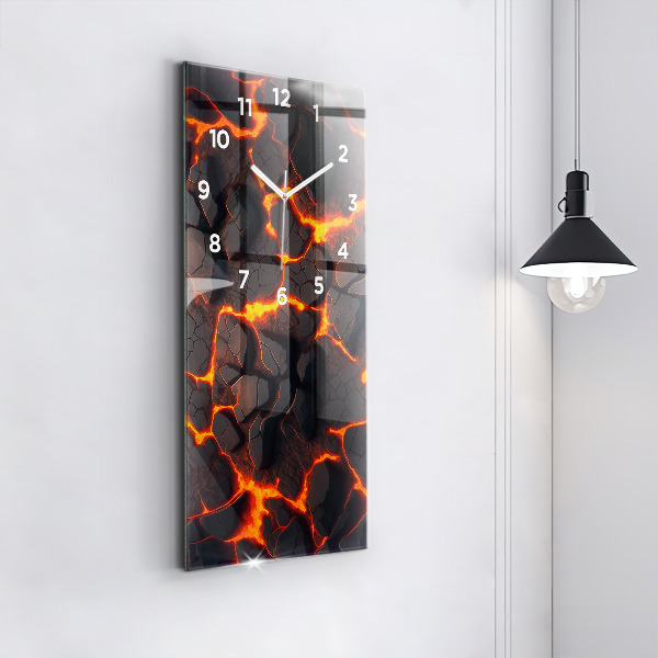 Reloj de vidrio vertical Volcán de lava - espejomat.es