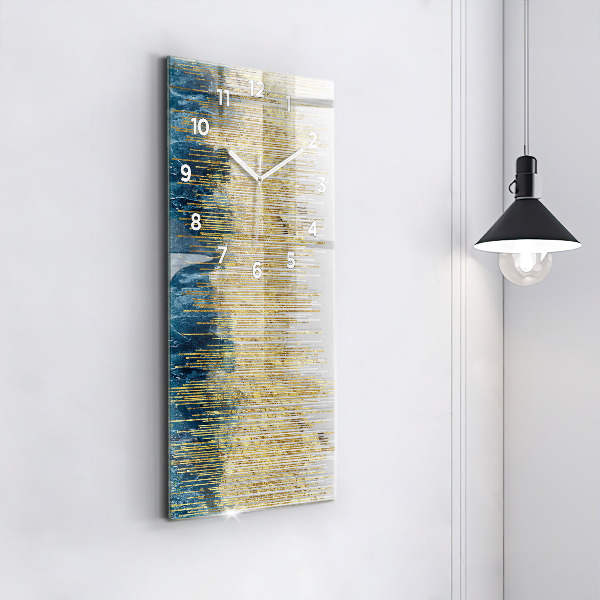 Reloj vertical Patrón decorativo y oro - espejomat.es