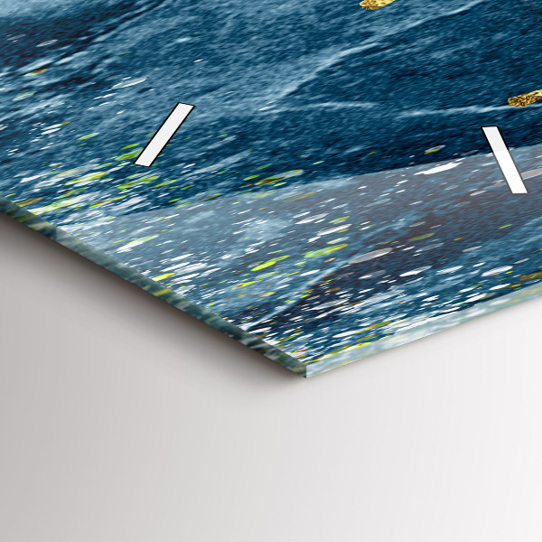 Reloj vertical Patrón decorativo y oro - espejomat.es