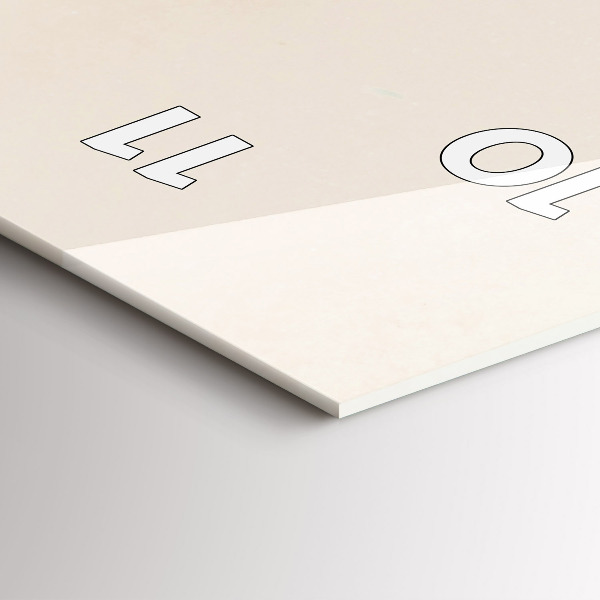 Reloj de cristal vertical Flores de gypsophila - espejomat.es