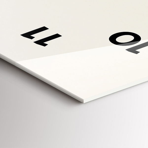 Reloj de cristal vertical Flores de gypsophila - espejomat.es