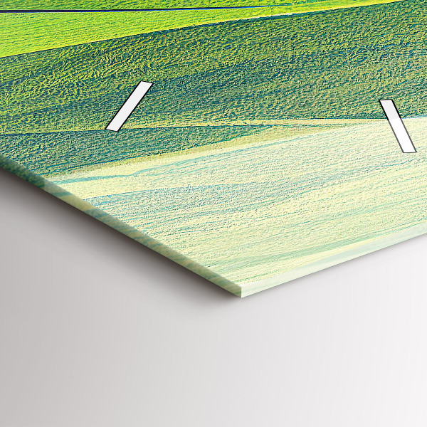 Reloj vertical Campos verdes abstractos - espejomat.es