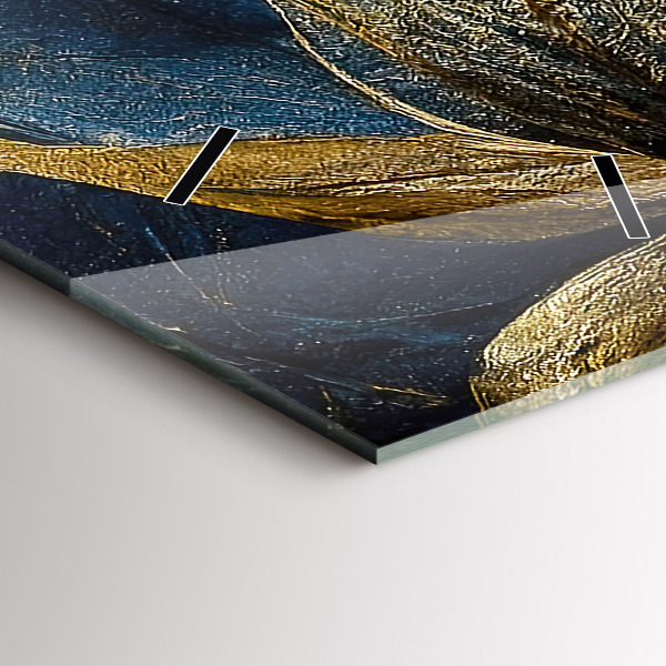 Reloj de vidrio vertical Flores decorativas - espejomat.es