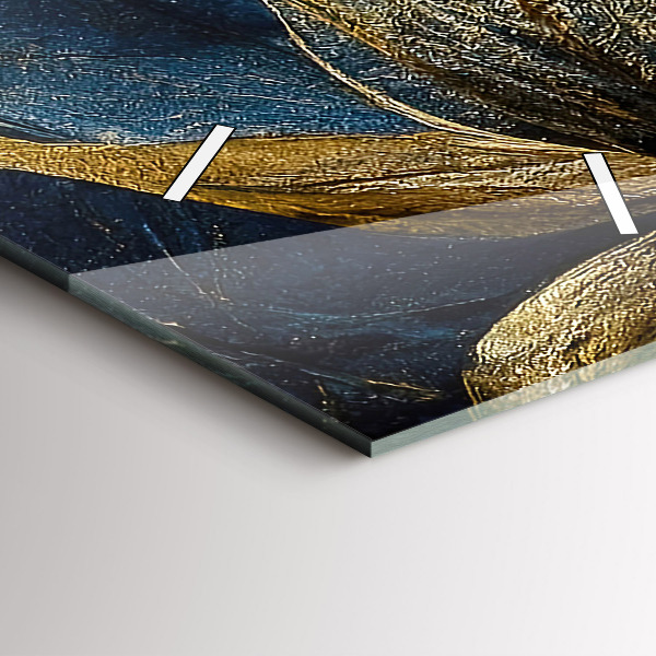 Reloj de vidrio vertical Flores decorativas - espejomat.es