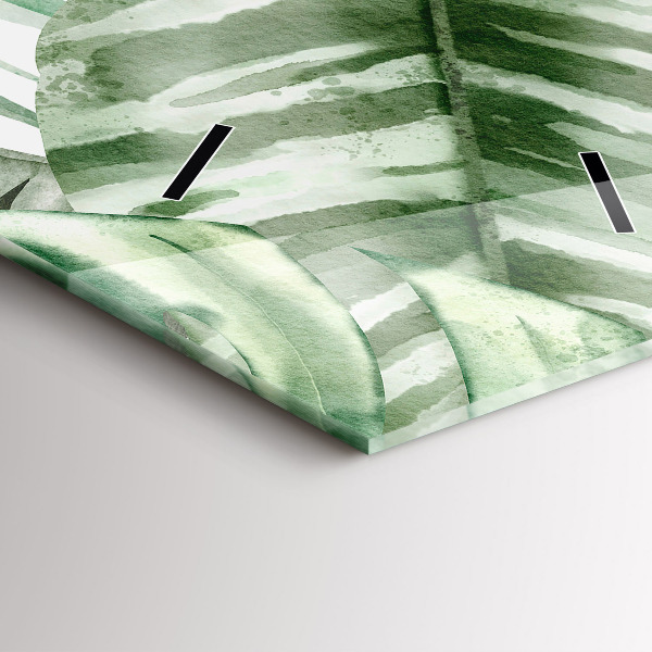 Reloj vertical Hojas de planta pintadas - espejomat.es