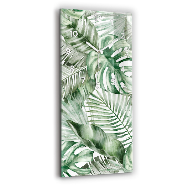 Reloj vertical Hojas de planta pintadas - espejomat.es