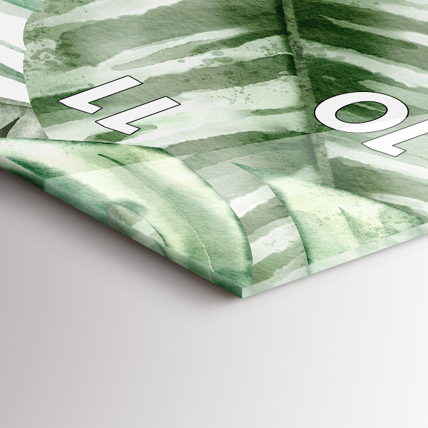 Reloj vertical Hojas de planta pintadas - espejomat.es