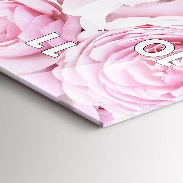 Reloj de vidrio vertical Flores decorativas - espejomat.es