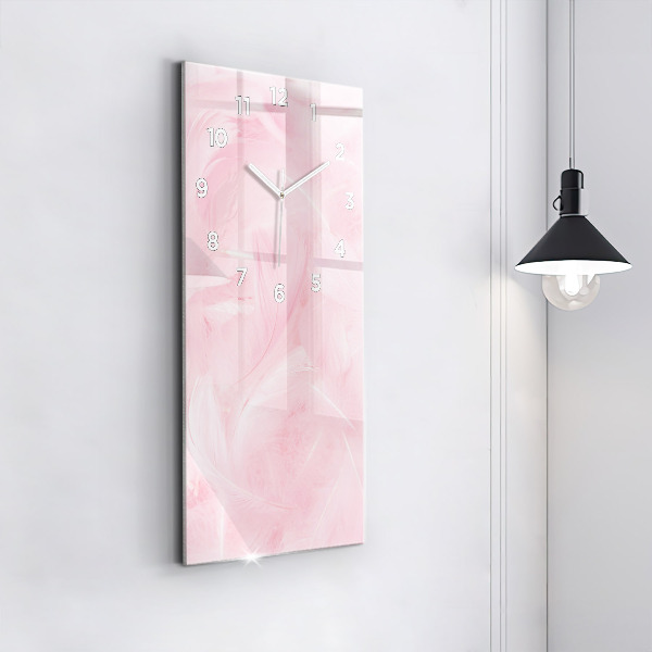 Reloj de vidrio vertical Abstracción pluma - espejomat.es