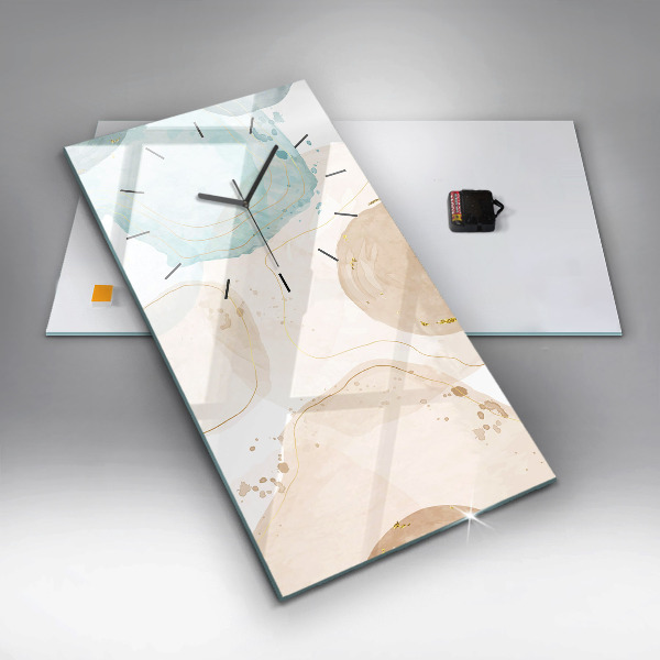 Reloj de cristal vertical Manchas de acuarela - espejomat.es