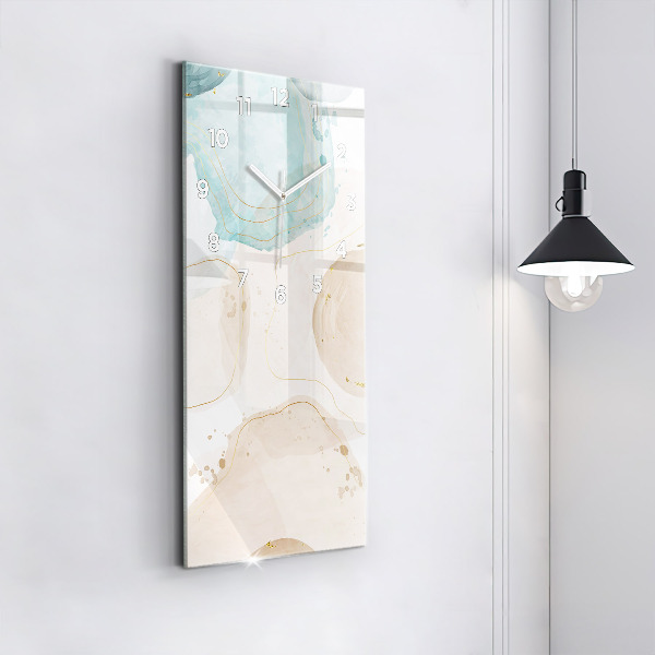 Reloj de cristal vertical Manchas de acuarela - espejomat.es