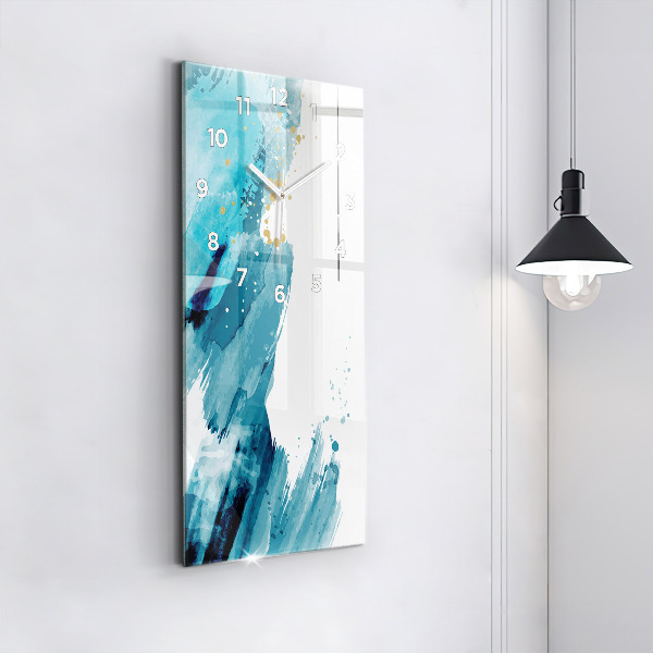 Reloj de vidrio vertical Pinceladas - espejomat.es
