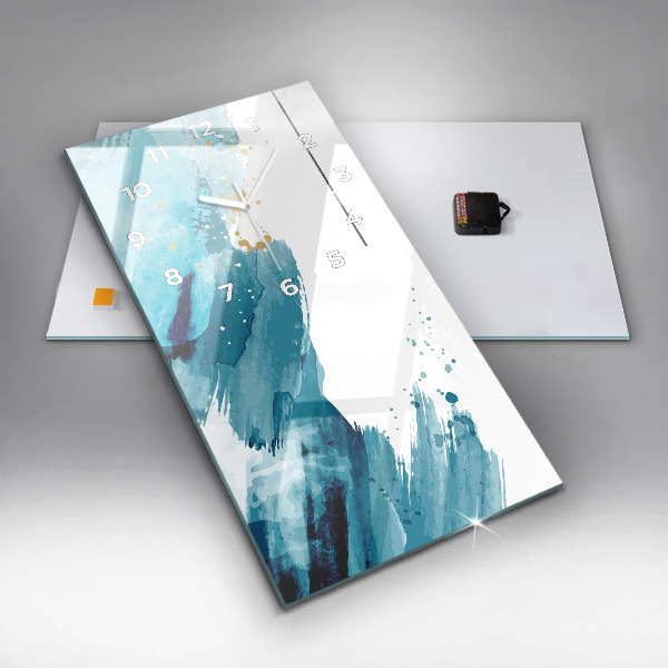 Reloj de vidrio vertical Pinceladas - espejomat.es