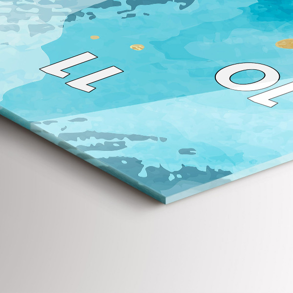 Reloj de vidrio vertical Pinceladas - espejomat.es