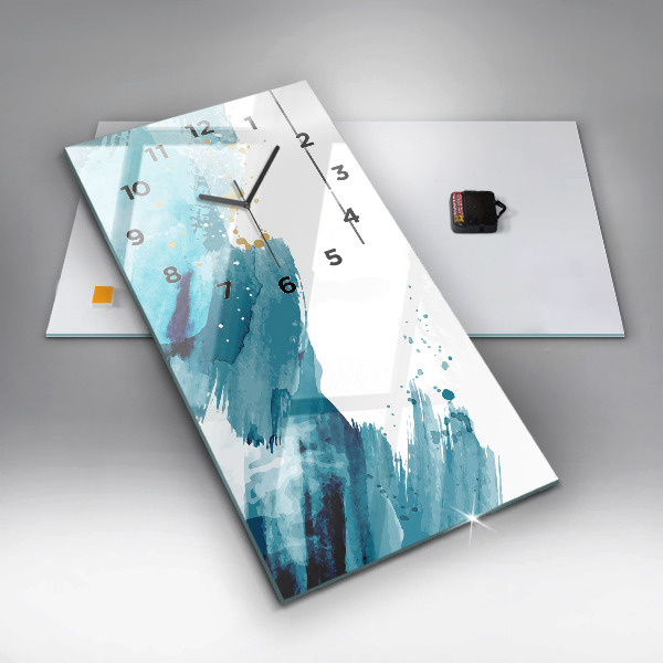 Reloj de vidrio vertical Pinceladas - espejomat.es