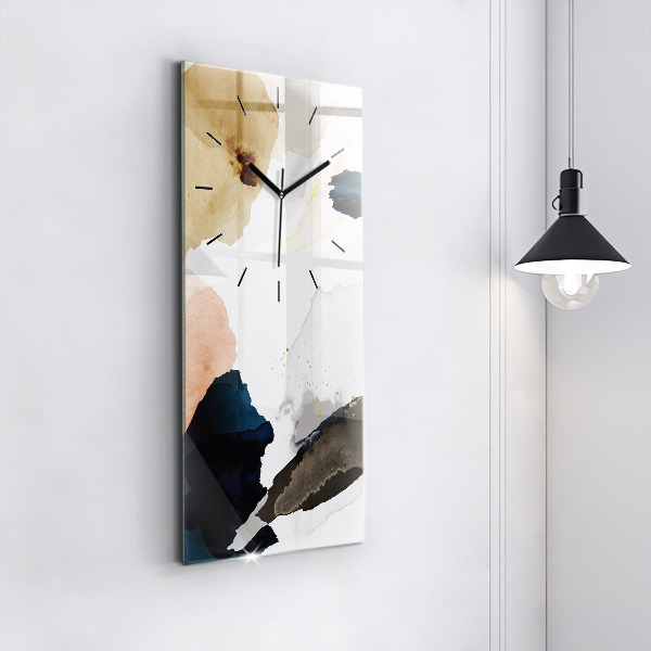 Reloj de cristal vertical Manchas abstracto - espejomat.es