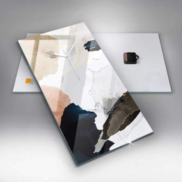 Reloj de cristal vertical Manchas abstracto - espejomat.es