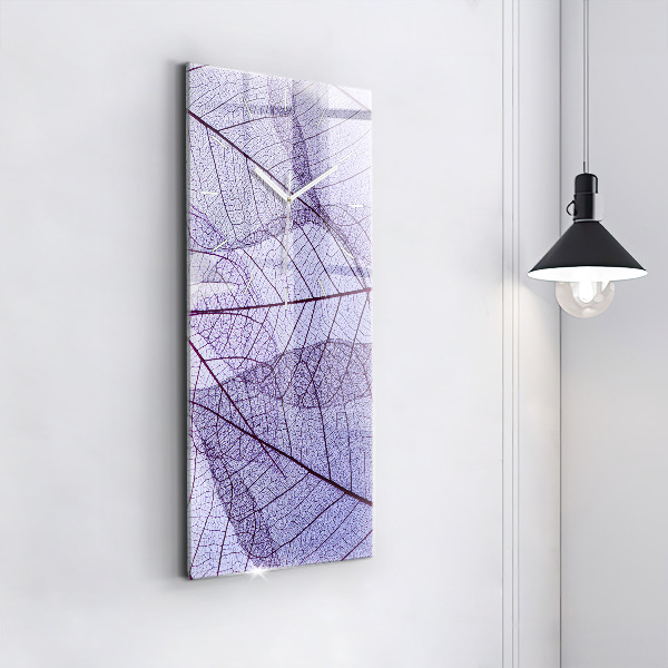 Reloj de cristal vertical Hojas - naturaleza - espejomat.es