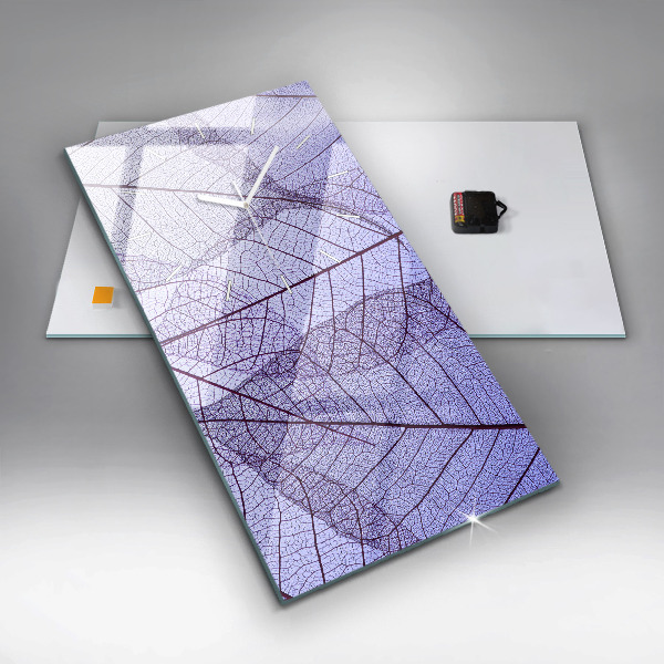 Reloj de cristal vertical Hojas - naturaleza - espejomat.es