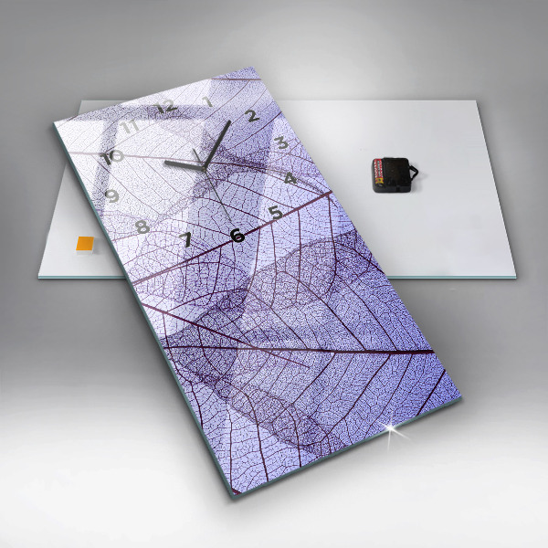 Reloj de cristal vertical Hojas - naturaleza - espejomat.es