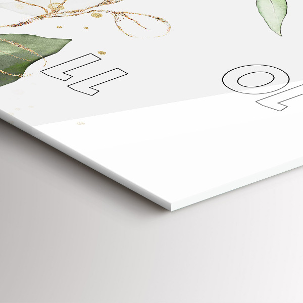 Reloj de vidrio vertical Hojas abstractas - espejomat.es