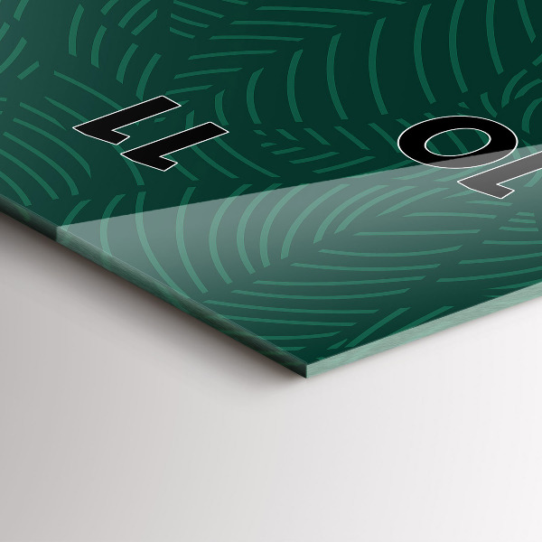 Reloj vertical Patrón de hojas - espejomat.es