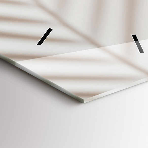 Reloj de vidrio vertical Abstracción en crema - espejomat.es