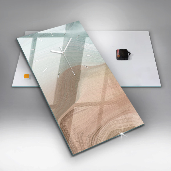 Reloj de vidrio vertical Abstracción ondulada - espejomat.es