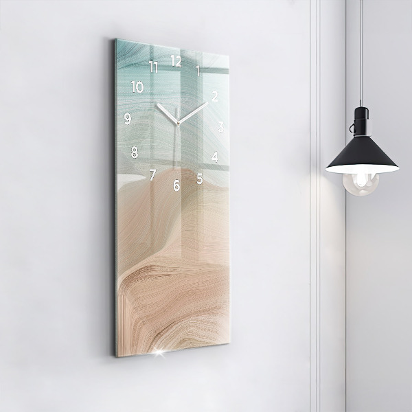 Reloj de vidrio vertical Abstracción ondulada - espejomat.es
