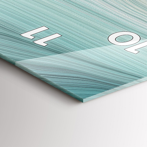 Reloj de vidrio vertical Abstracción ondulada - espejomat.es