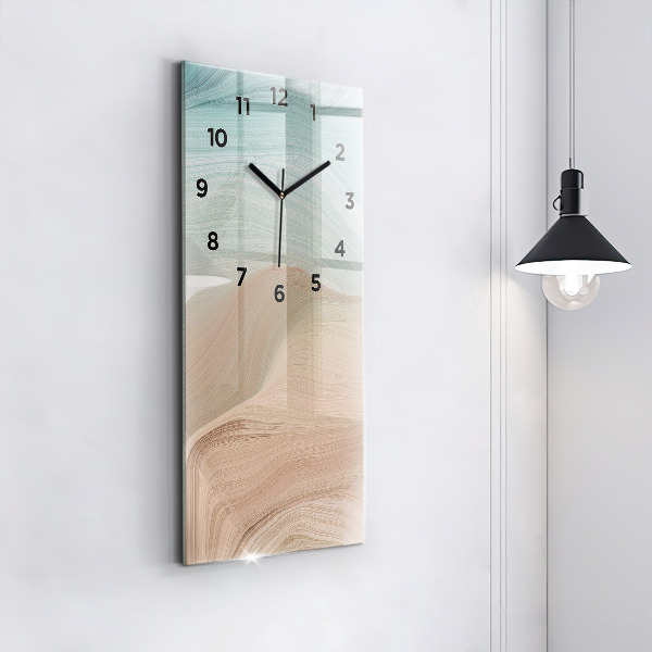 Reloj de vidrio vertical Abstracción ondulada - espejomat.es