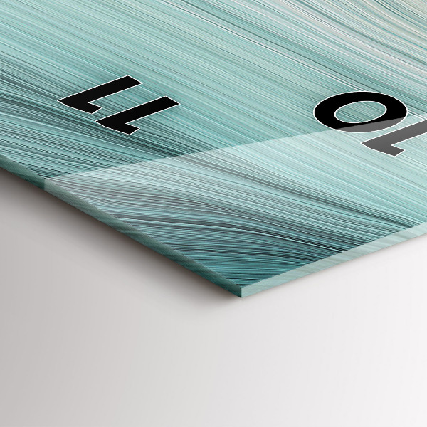 Reloj de vidrio vertical Abstracción ondulada - espejomat.es